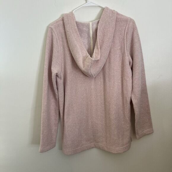 Faherty Women’s Seabrook French Terry Hoodie Textured Light‎ Pink Sz Small - Picture 7 of 12